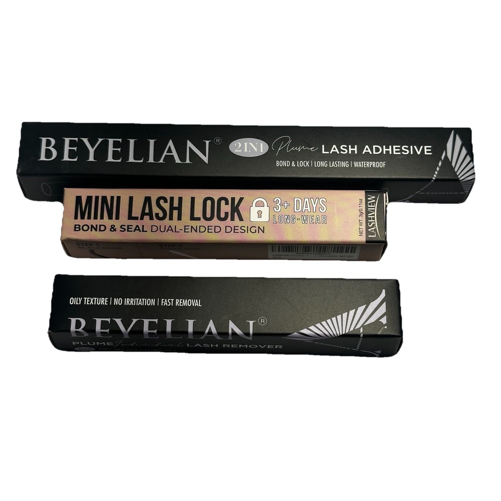 LOT Of 3 Beyelian Lash Adhesive, Beyelian Lash Removal, Mini Lash Bond‎ & Seal
